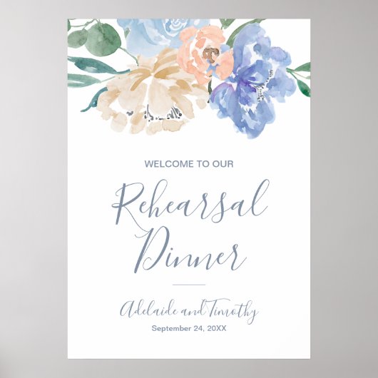 Poster Panneau de bienvenue pour dîner de répétition de f (Devant)