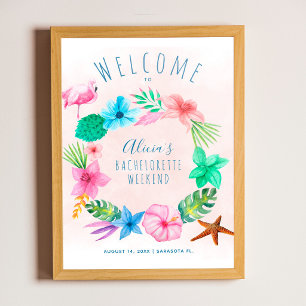 Poster Panneau de bienvenue pour enterrement de vie de je
