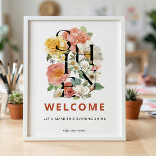 Poster Panneau de bienvenue pour événement d'entreprise f