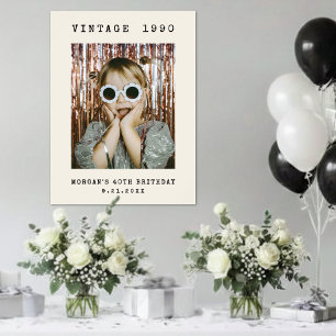Poster Panneau de bienvenue pour fête d'anniversaire avec