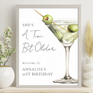 Poster Panneau de bienvenue pour fête d'anniversaire Tini