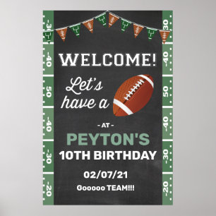Poster Panneau de bienvenue pour fête de football
