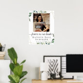 Poster Panneau de bienvenue pour funérailles avec eucalyp (Bureau à domicile)