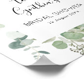 Poster panneau de bienvenue pour la baby shower avec verd (Coin)