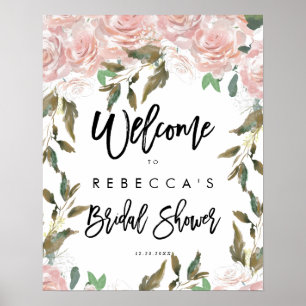 Poster panneau de bienvenue pour la baby shower de mariag