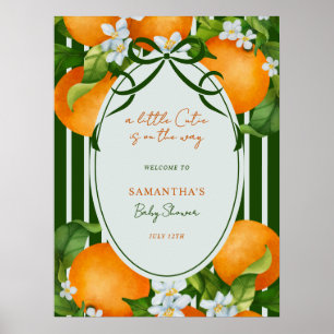 Poster Panneau de Bienvenue pour la Baby Shower des Orang