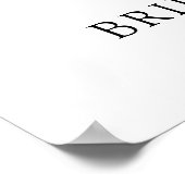 Poster Panneau de bienvenue pour la Baby Shower Tea Time (Coin)