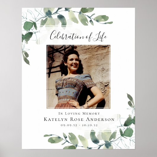 Poster Panneau de bienvenue pour la célébration de la vie (Devant)