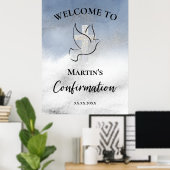 Poster Panneau de bienvenue pour la confirmation (Bureau à domicile)