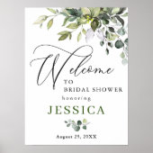 Poster Panneau de bienvenue pour la douche de la mariée à (Devant)