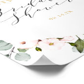 Poster Panneau de bienvenue pour la douche de mariage flo (Coin)