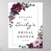 Poster Panneau de bienvenue pour la douche de mariée aux  (Devant)