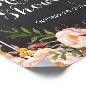 Poster Panneau de bienvenue pour la douche de mariée Cadr (Coin)