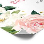Poster Panneau de bienvenue pour la douche de mariée Flor (Coin)