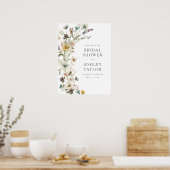 Poster Panneau de bienvenue pour la douche de mariée flor (Cuisine)