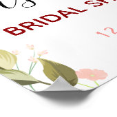 Poster Panneau de bienvenue pour la douche de mariée, Rou (Coin)