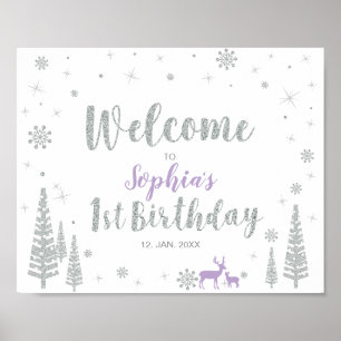 Poster Panneau de bienvenue pour la fête d'anniversaire d