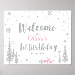 Poster Panneau de bienvenue pour la fête d'anniversaire d