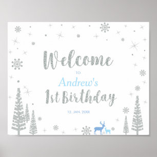 Poster Panneau de bienvenue pour la fête d'anniversaire d