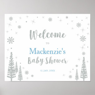 Poster Panneau de bienvenue pour la fête de Baby Shower W