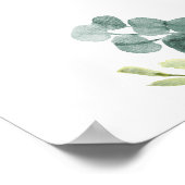 Poster Panneau de bienvenue pour la fête de mariage aquar (Coin)