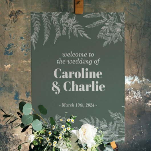 Poster Panneau de bienvenue pour la fête de mariage sous-