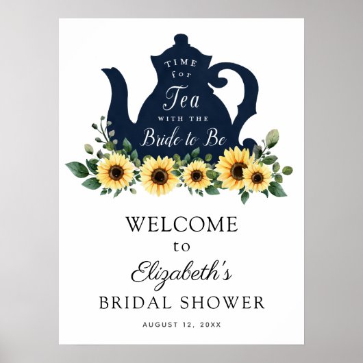 Poster Panneau de bienvenue pour la fête de mariage Sunfl (Devant)