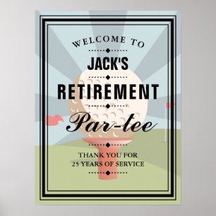 Poster Panneau de bienvenue pour la fête de retraite de g