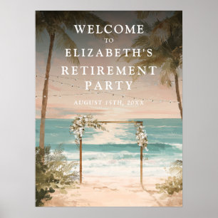 Poster Panneau de bienvenue pour la fête de retraite de l
