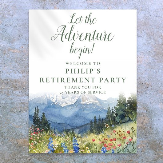 Poster Panneau de bienvenue pour la fête de retraite de l