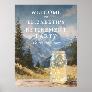 Poster Panneau de bienvenue pour la fête de retraite Moun