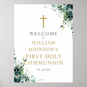 Poster Panneau de bienvenue pour la première communion av