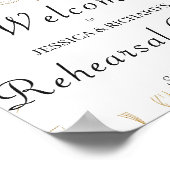 Poster Panneau de bienvenue pour la répétition de dîner d (Coin)