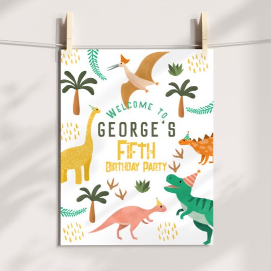 Poster Panneau de bienvenue pour l'anniversaire des enfan