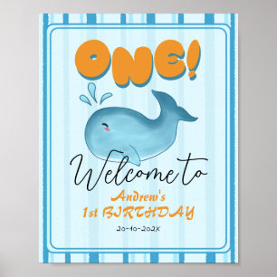 Poster Panneau de bienvenue pour le 1er anniversaire de b