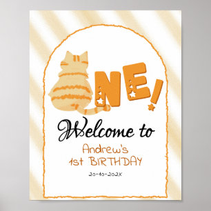 Poster Panneau de bienvenue pour le 1er anniversaire d'un