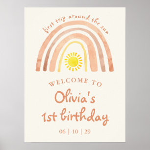 Poster Panneau de bienvenue pour le 1er anniversaire Firs
