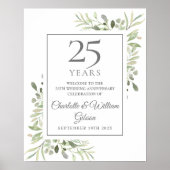 Poster Panneau de bienvenue pour le 25e anniversaire de m (Devant)