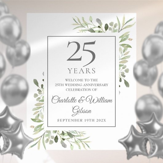 Poster Panneau de bienvenue pour le 25e anniversaire de m
