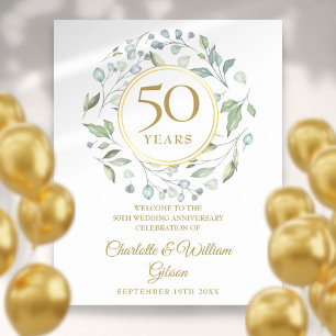 Poster Panneau de bienvenue pour le 50e anniversaire de L