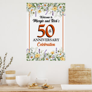 Poster Panneau de bienvenue pour le 50e anniversaire de m