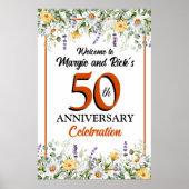 Poster Panneau de bienvenue pour le 50e anniversaire de m (Devant)