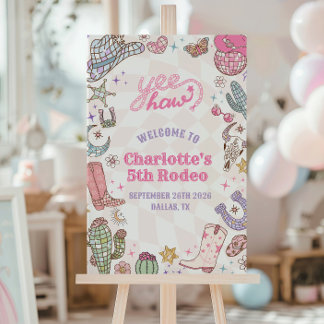 Poster Panneau de bienvenue pour le 5ème anniversaire de 