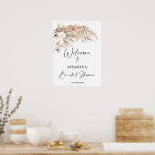 Poster Panneau de bienvenue pour le bridal shower Bohemia (Cuisine)
