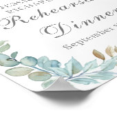 Poster Panneau de bienvenue pour le dîner de répétition à (Coin)