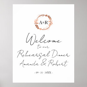 Poster Panneau de bienvenue pour le dîner de répétition à
