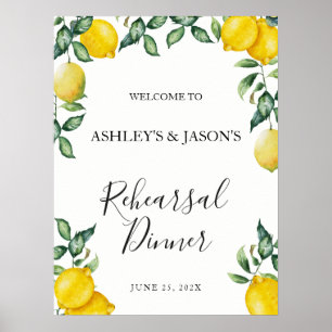 Poster Panneau de bienvenue pour le dîner de répétition a