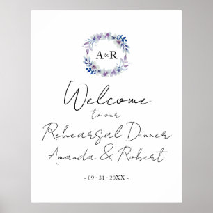 Poster Panneau de bienvenue pour le dîner de répétition d