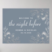 Poster Panneau de bienvenue pour le dîner de répétition D (Devant)