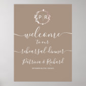 Poster Panneau de bienvenue pour le dîner de répétition d (Devant)